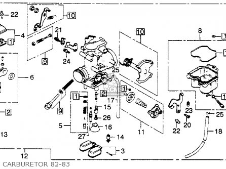 Honda XL250R 1982 (C) USA parts lists and schematics