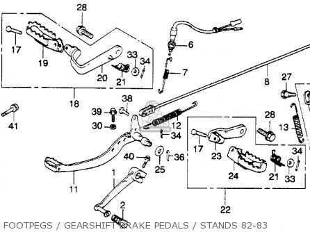 Honda XL250R 1982 (C) USA parts lists and schematics