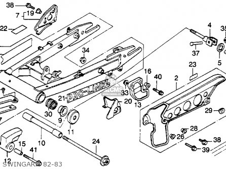 Honda XL250R 1983 (D) USA parts lists and schematics