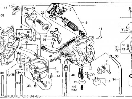 Honda XL250R 1984 (E) USA parts lists and schematics
