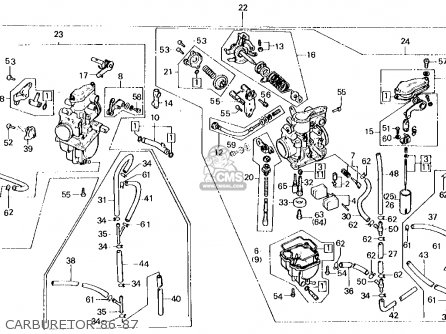 Honda XL250R 1986 (G) USA parts lists and schematics