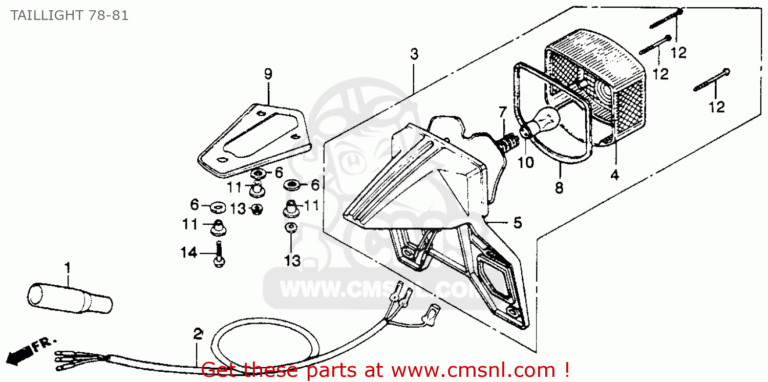 Honda XL250S 1980 (A) USA TAILLIGHT 78-81 - buy TAILLIGHT 78-81