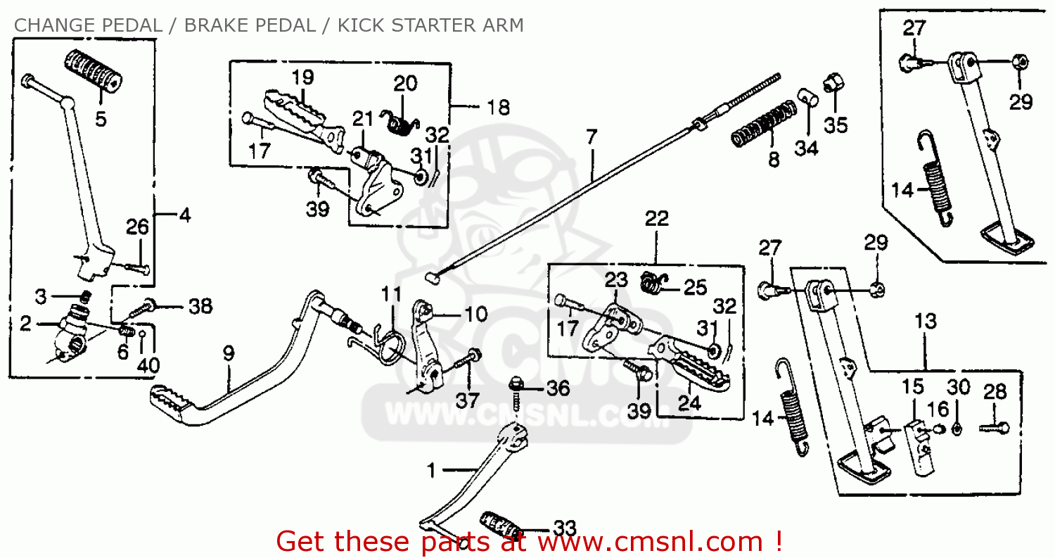 Honda XL350 1978 USA parts lists and schematics
