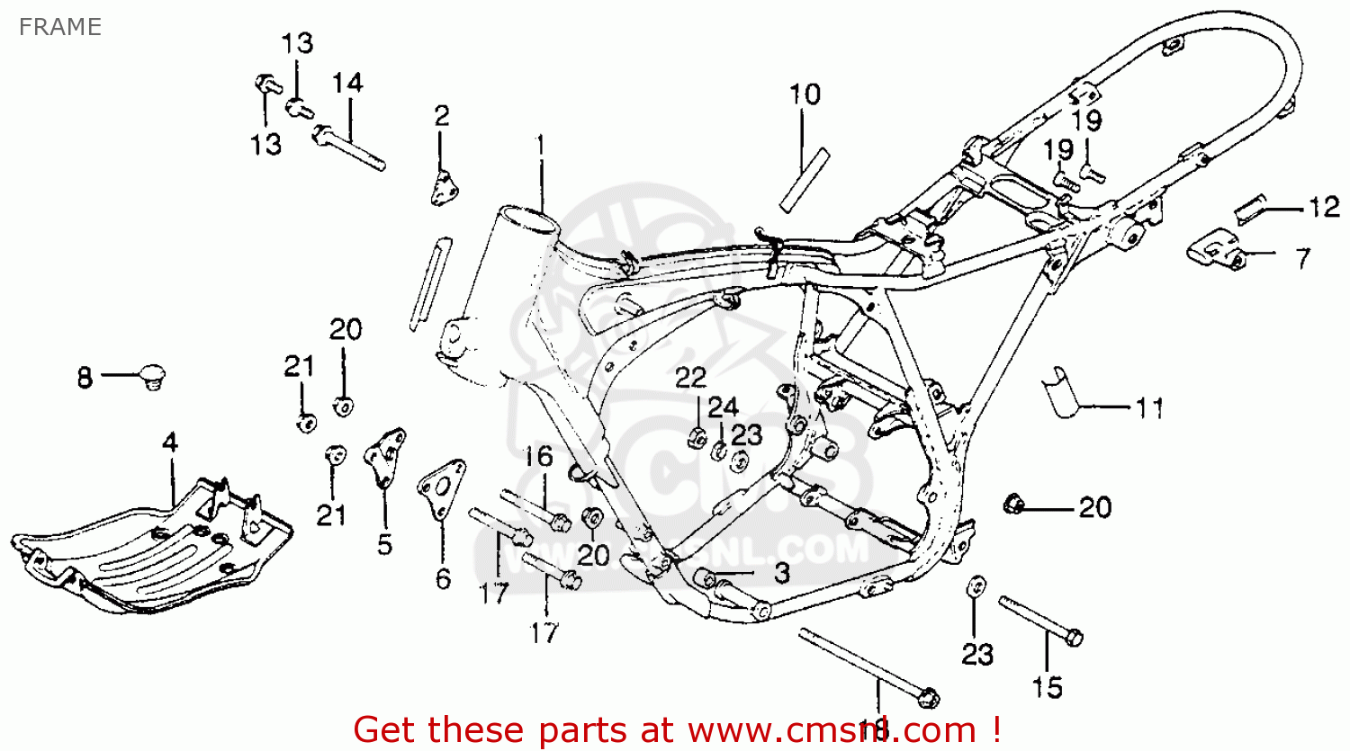 Honda XL350 1978 USA parts lists and schematics