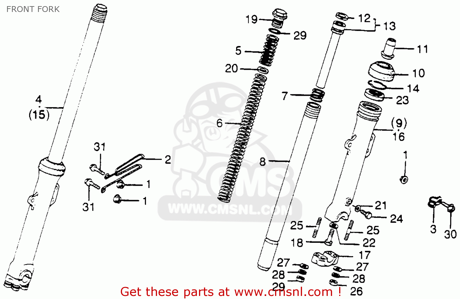 Honda XL350 1978 USA parts lists and schematics
