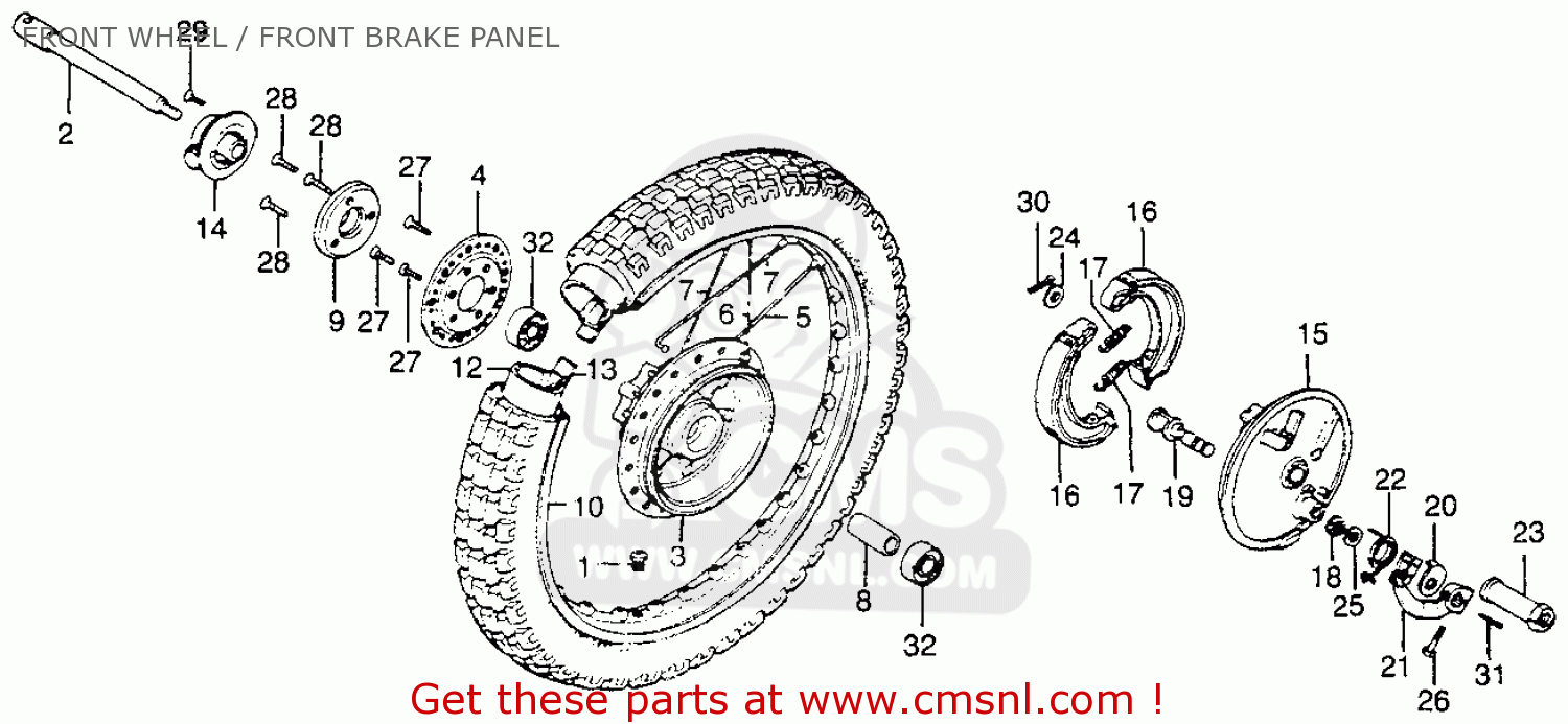 Honda XL350 1978 USA parts lists and schematics