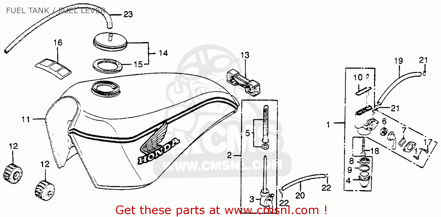 Honda XL350 1978 USA parts lists and schematics