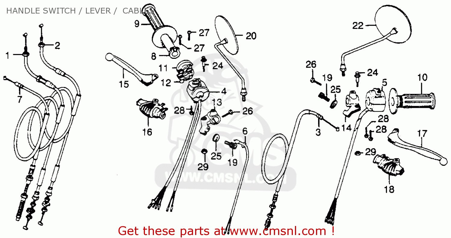 Honda XL350 1978 USA parts lists and schematics