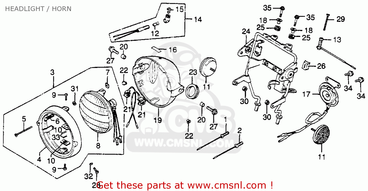 Honda XL350 1978 USA parts lists and schematics