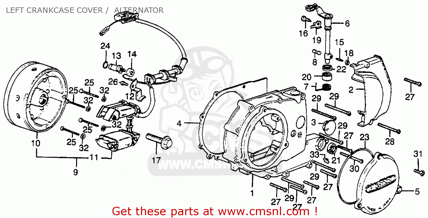 Honda XL350 1978 USA parts lists and schematics