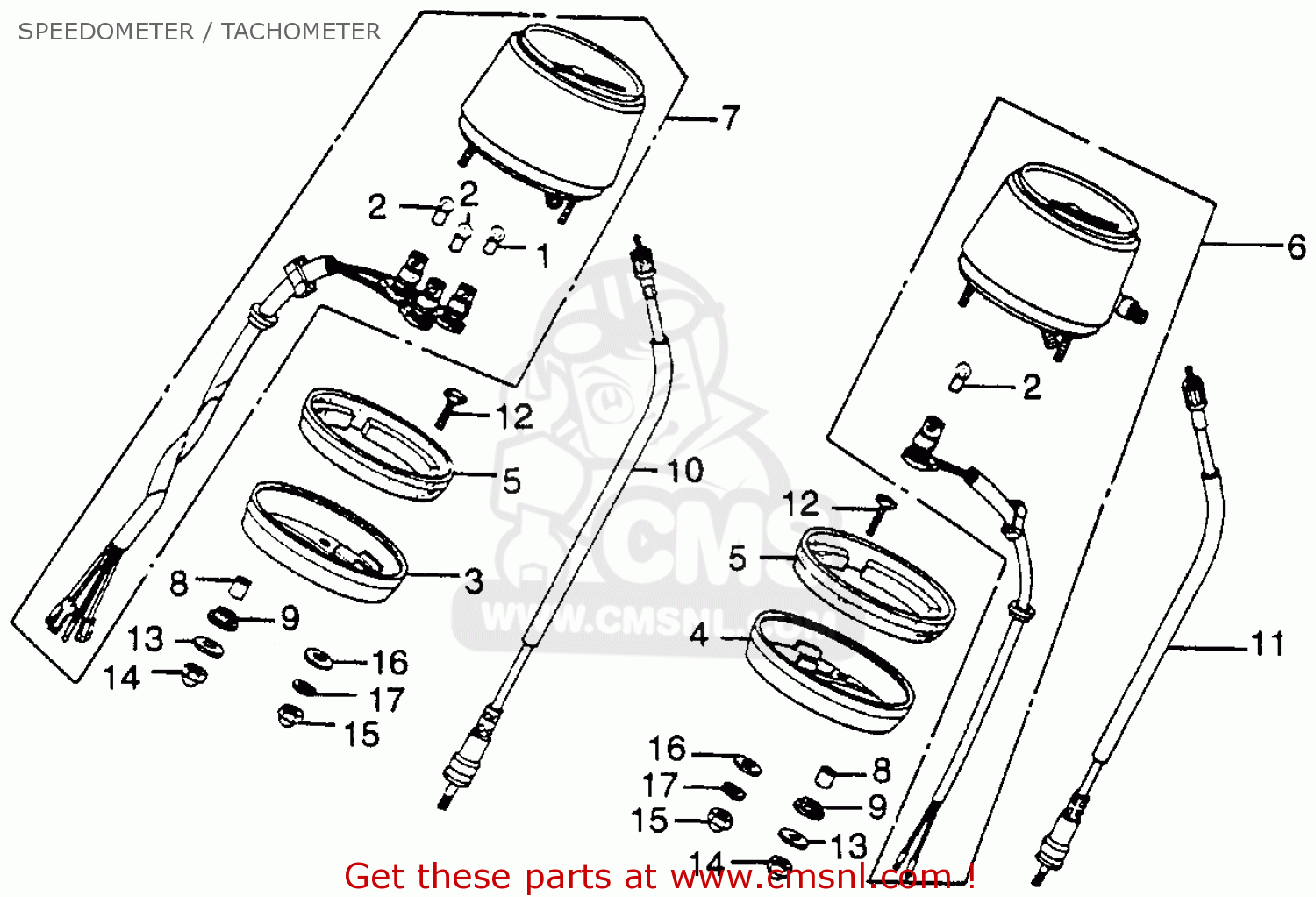 Honda XL350 1978 USA parts lists and schematics