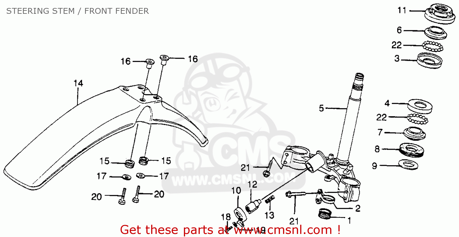 Honda XL350 1978 USA parts lists and schematics