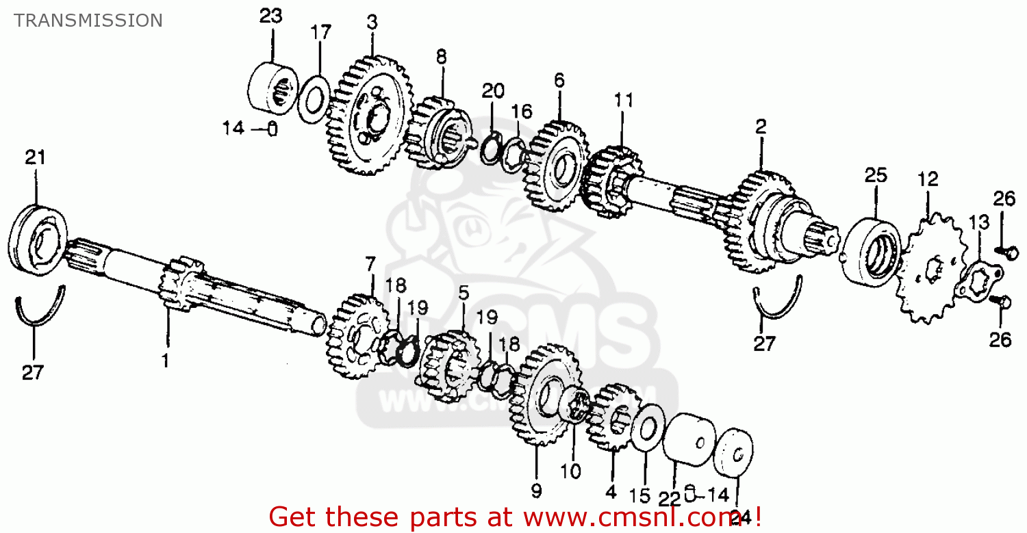 Honda XL350 1978 USA parts lists and schematics