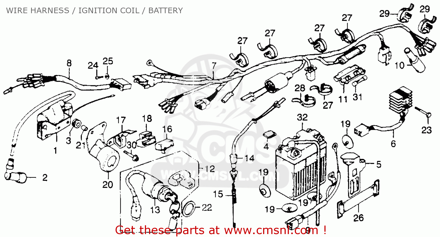 Honda XL350 1978 USA parts lists and schematics