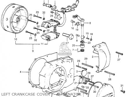 Honda Xl350 K1 1975 Usa Parts Lists And