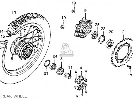 Honda XL350R 1984 (E) USA parts lists and schematics