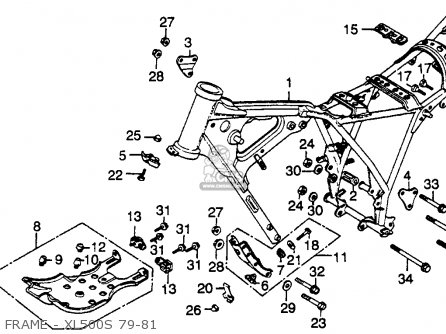 Honda XL500S 1980 (A) USA parts lists and schematics