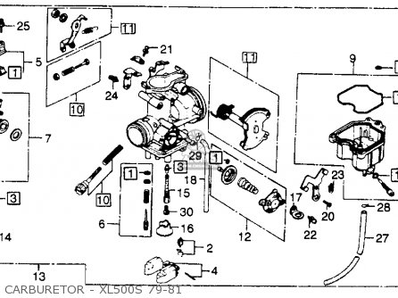 Honda XL500S 1981 (B) USA parts lists and schematics