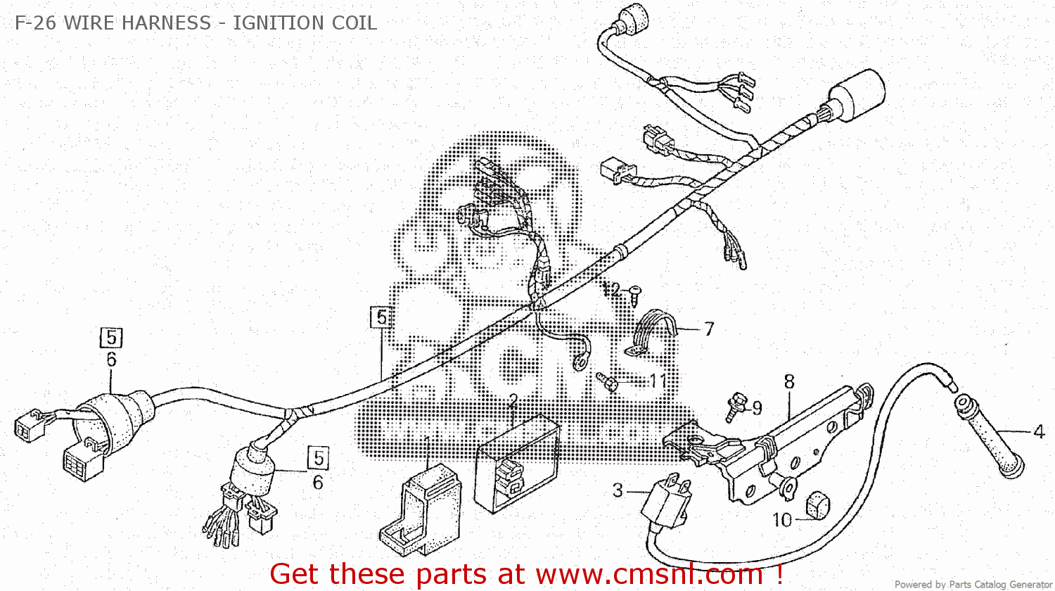 Honda XL600LM 1987 (H) F-26 WIRE HARNESS - IGNITION COIL - buy F-26