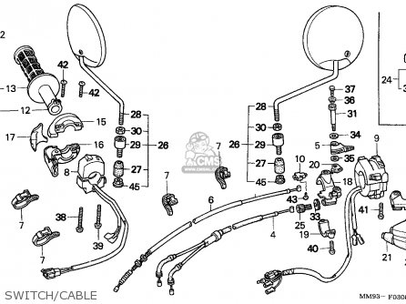 Honda XL600V TRANSALP 1988 (J) ENGLAND parts lists and schematics