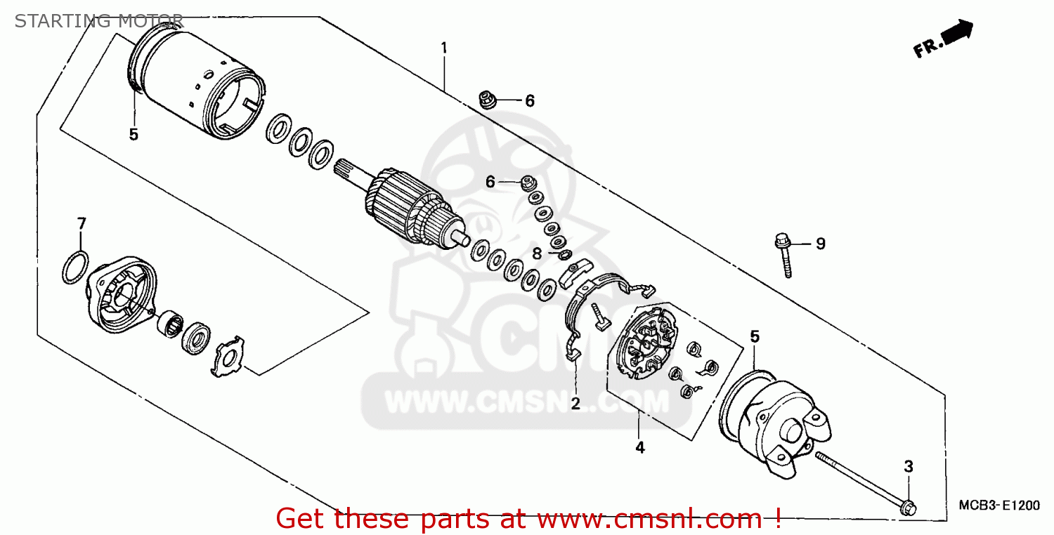 Honda XL650V TRANSALP 2000 (Y) EUROPEAN DIRECT SALES STARTING MOTOR