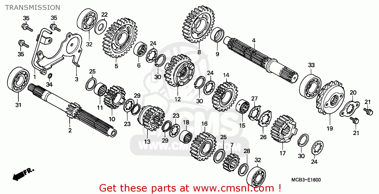 Honda XL650V TRANSALP 2000 (Y) EUROPEAN DIRECT SALES TRANSMISSION - buy