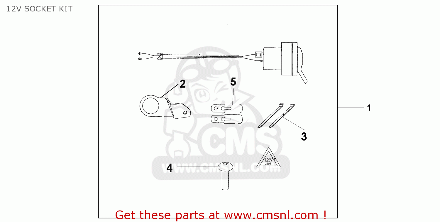 Honda XL650V TRANSALP 2002 (2) ENGLAND 12V SOCKET KIT buy 12V SOCKET