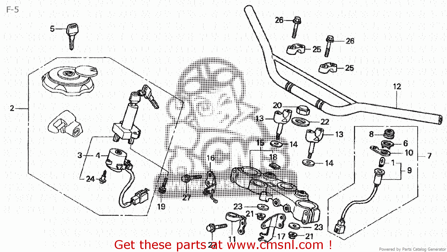 Honda XLR125R 1997 (V) JAPAN JD16-110 F-5 - buy F-5 spares online