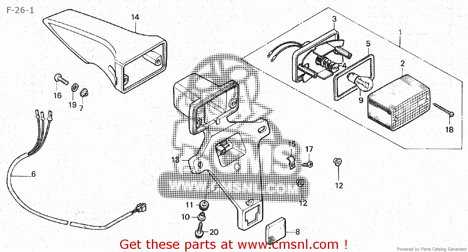 Honda XLR250R TYPE III 1988 (J) JAPAN MD22-100 F-26-1 - buy F-26-1 ...