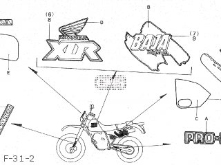Motorcycle parts HONDA XLR250R / XLR BAJA MD16-100 / MD20