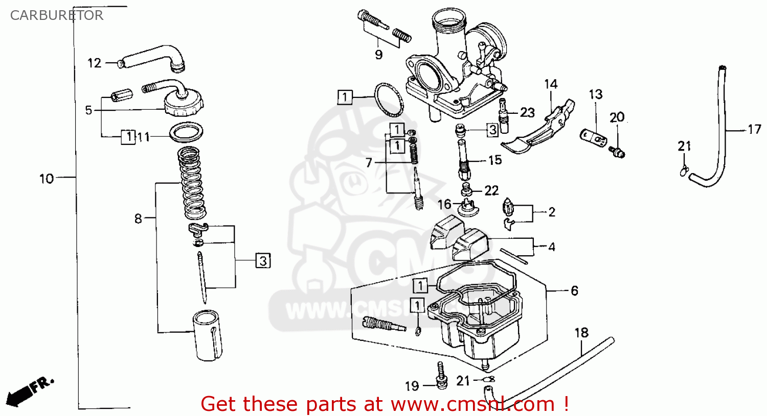 Honda XR100R 1990 (L) USA CARBURETOR - buy CARBURETOR ... honda xr100 wiring diagram 