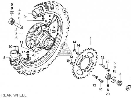 xr100 rear tire size