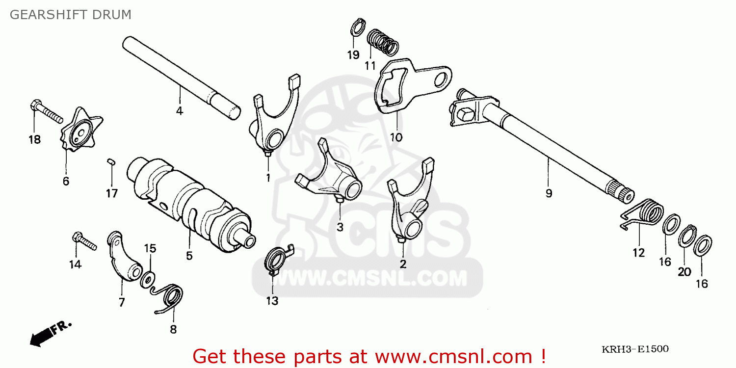 Honda XR125L 2003 (3) ENGLAND / MKH GEARSHIFT DRUM buy GEARSHIFT DRUM