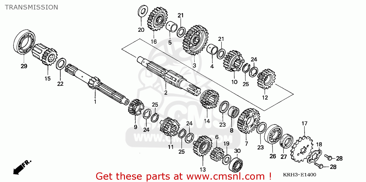Honda XR125L 2004 (4) ENGLAND MKH TRANSMISSION buy TRANSMISSION