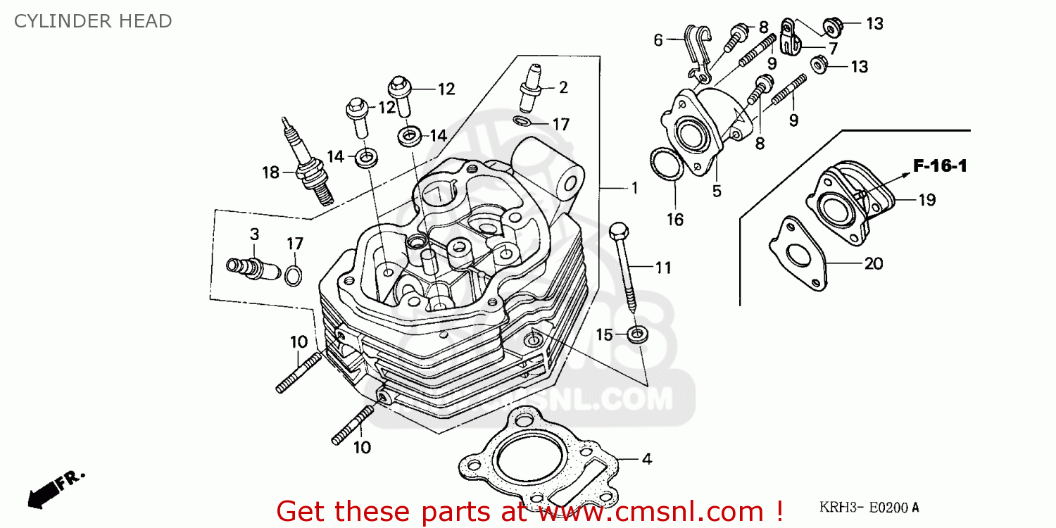 Honda XR125L 2004 (4) FRANCE / CMF CYLINDER HEAD buy CYLINDER HEAD