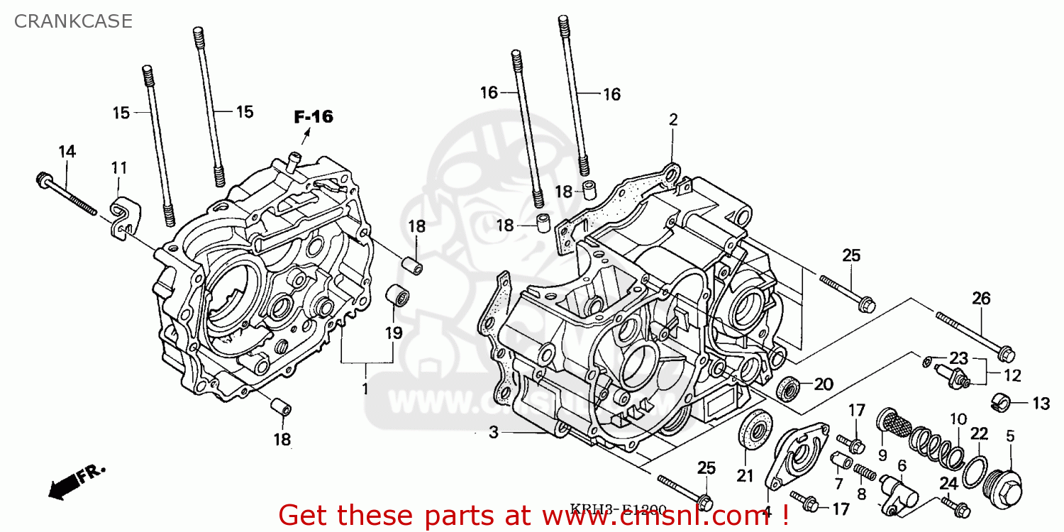 Honda XR125L 2006 (6) ENGLAND CRANKCASE buy CRANKCASE spares online