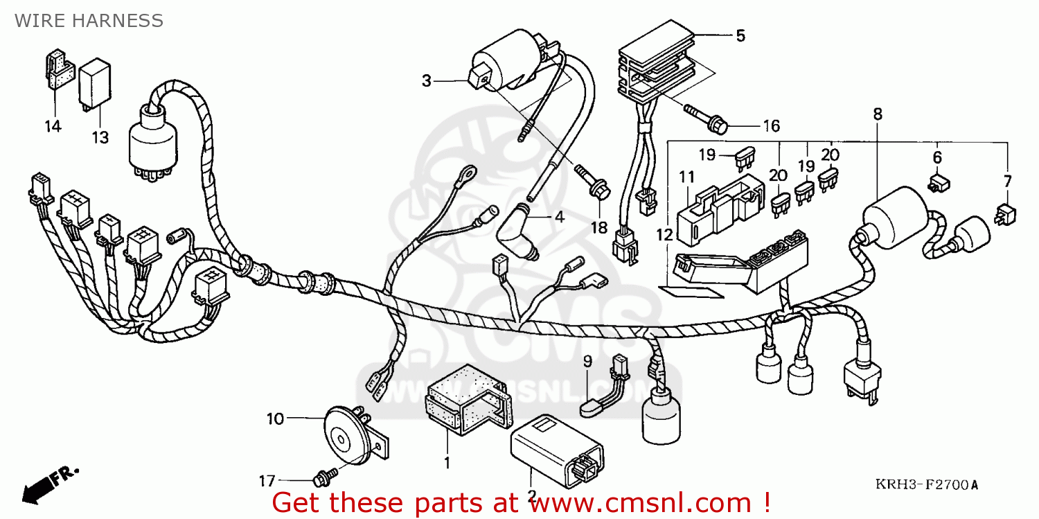 Honda XR125L 2006 (6) EUROPEAN DIRECT SALES WIRE HARNESS - buy WIRE