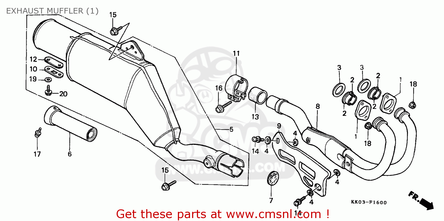 xr200r exhaust