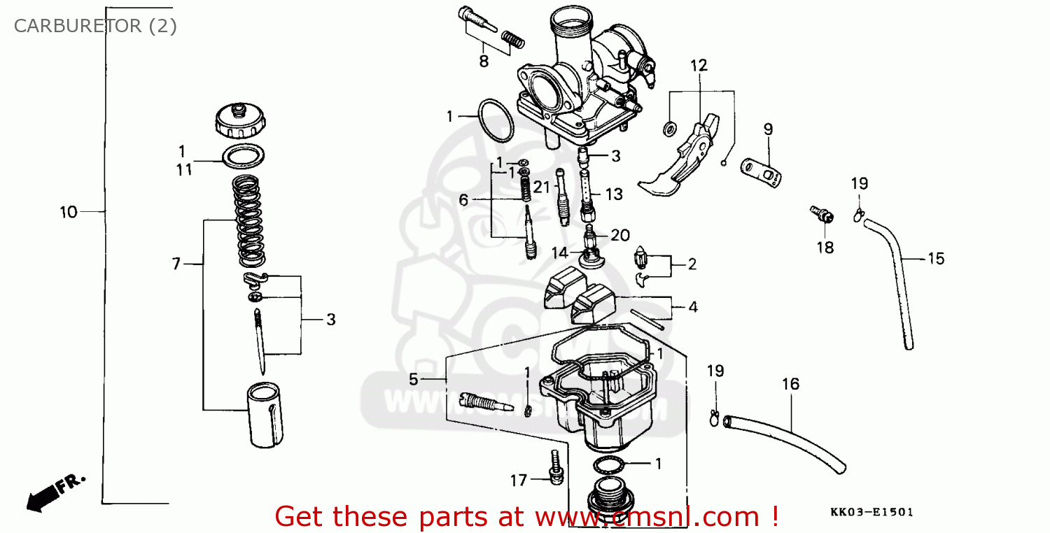 Honda XR200R 1987 (H) AUSTRALIA CARBURETOR (2) - buy CARBURETOR (2 ...