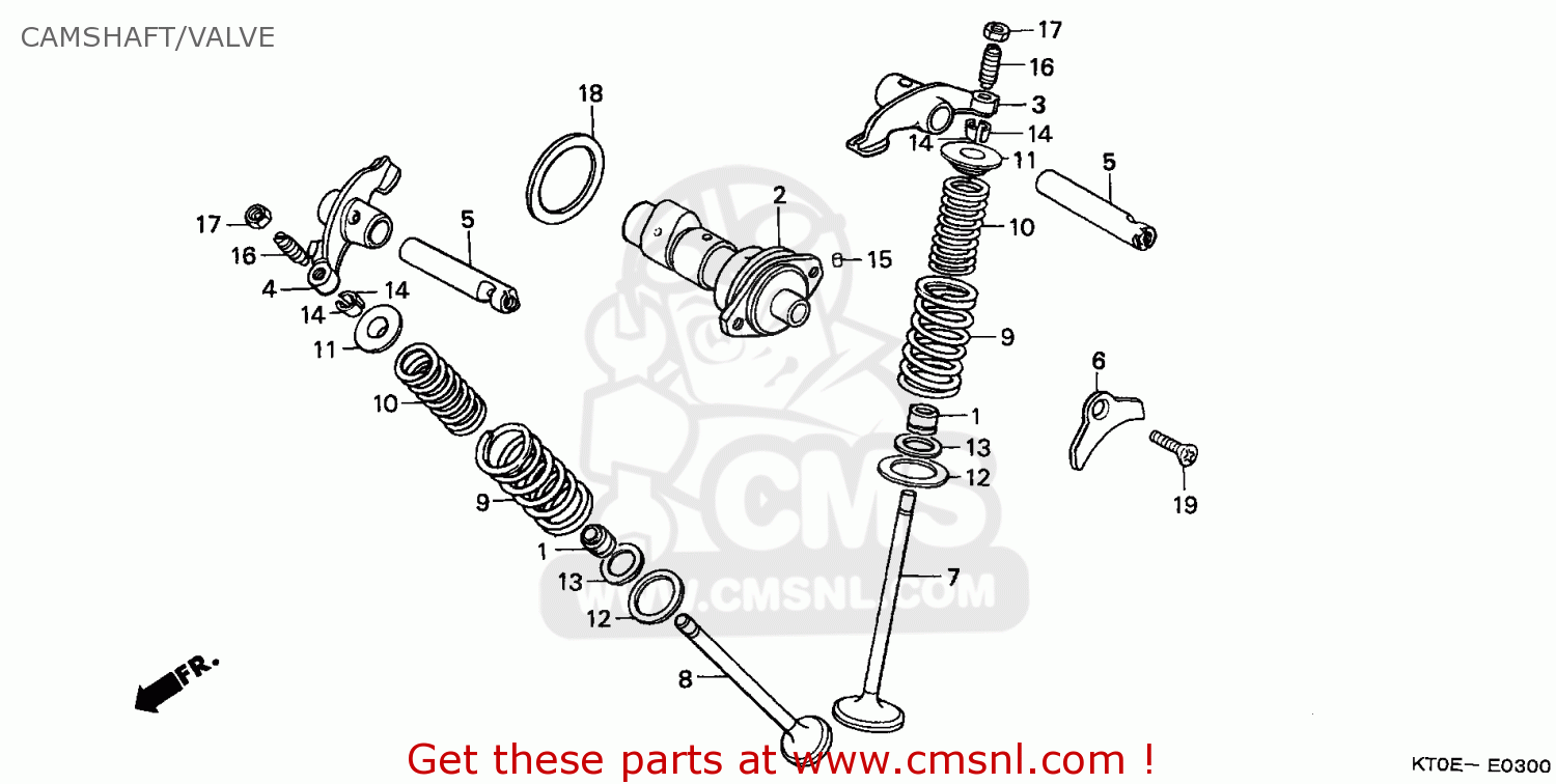Honda XR200R 2001 (1) AUSTRALIA CAMSHAFT/VALVE buy CAMSHAFT/VALVE