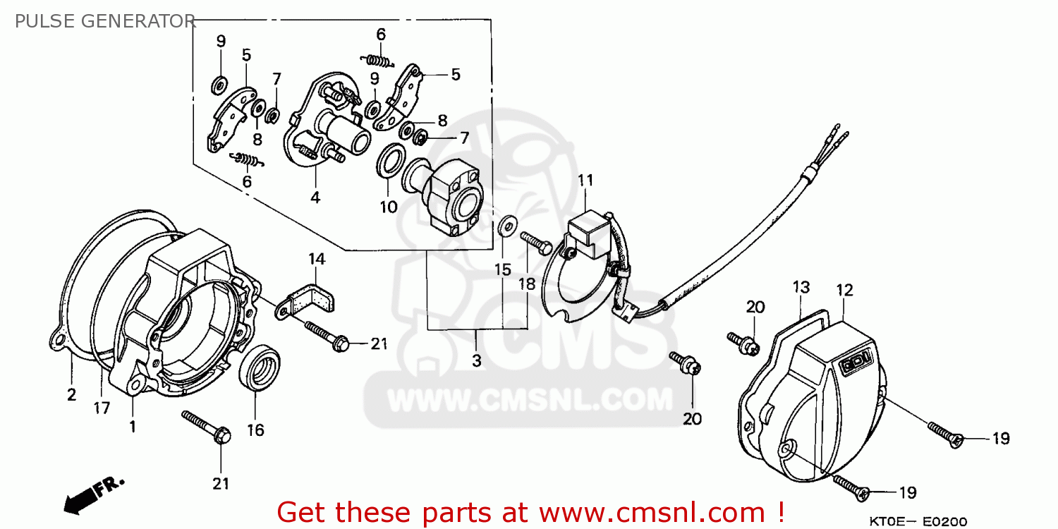 Couvercle Générateur D'impulsions OEM Pour Honda XR200R - Années 1986 à 2002 - Occasion