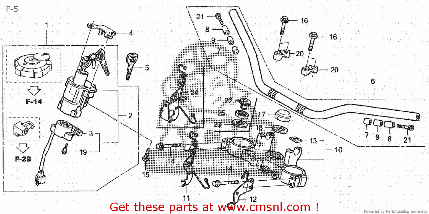 Honda XR230 2007 (7) JAPAN MD36-110 F-5 - buy F-5 spares online