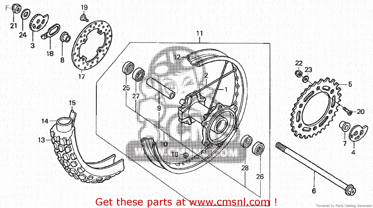 Honda XR250 TYPE III 2000 (Y) JAPAN MD30-150.160 F-13 - buy F-13 spares ...