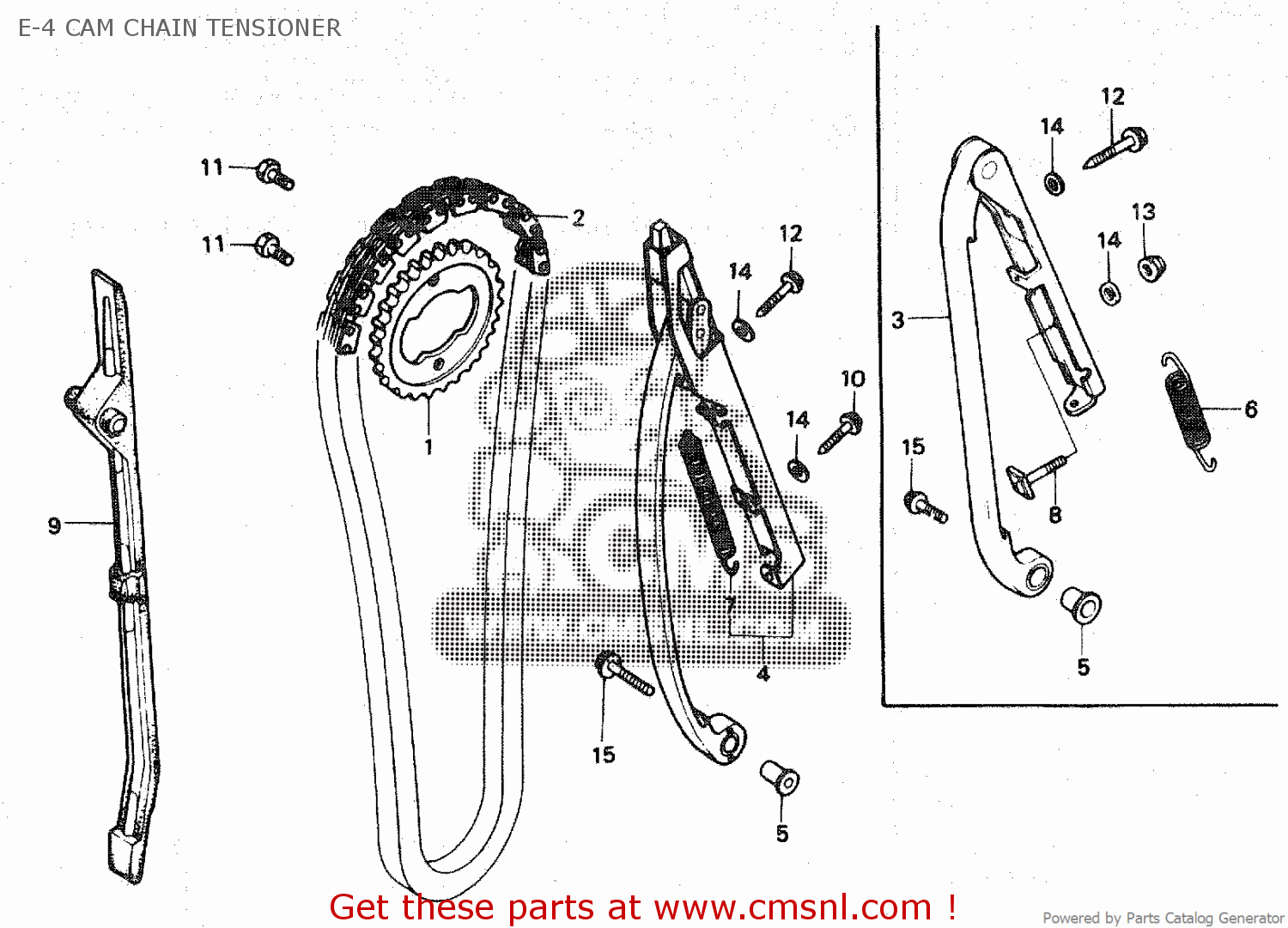 Honda XR250R 1981 (B) E4 CAM CHAIN TENSIONER buy E4 CAM CHAIN