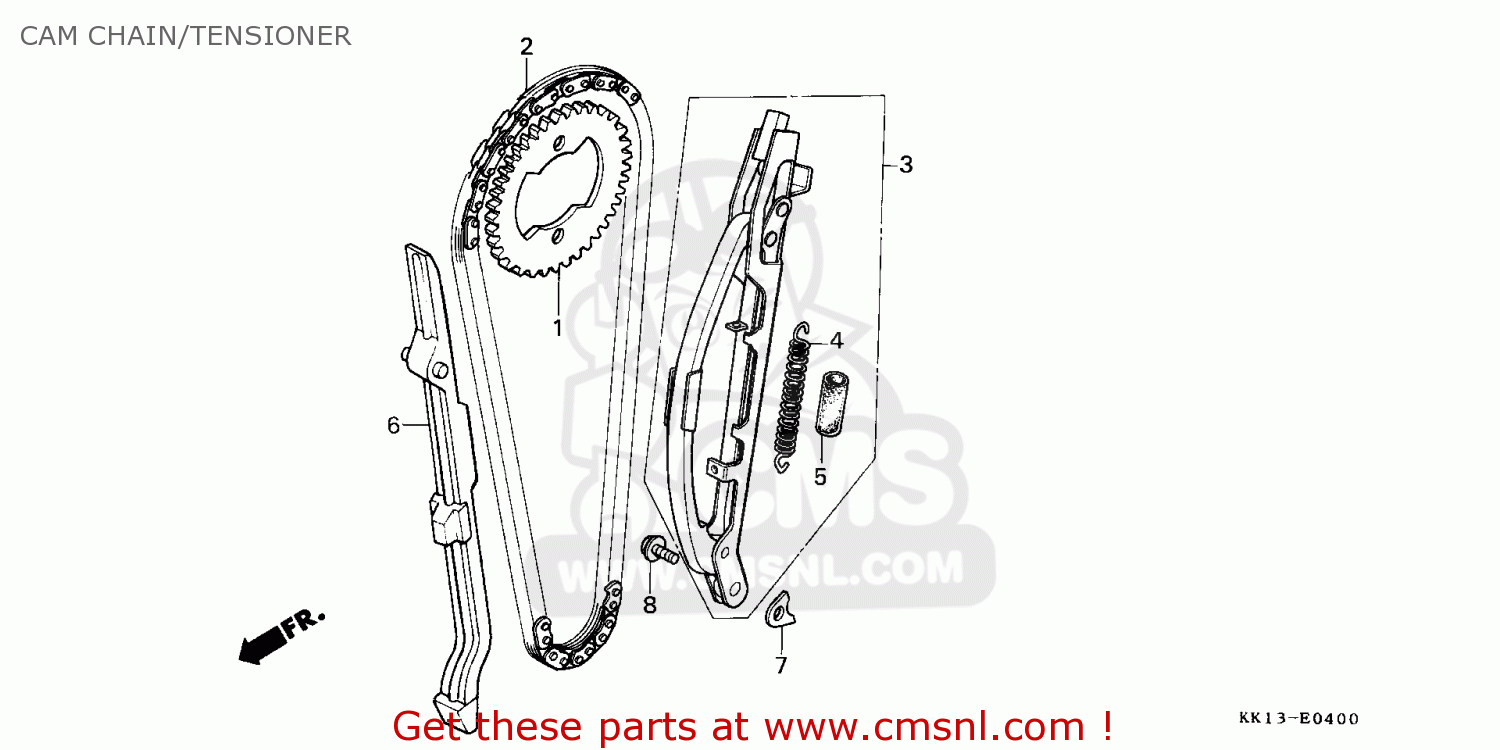 Honda XR250R 1984 (E) AUSTRALIA CAM CHAIN/TENSIONER buy CAM CHAIN