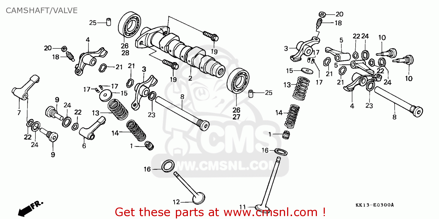 Honda XR250R 1984 (E) CANADA CAMSHAFT/VALVE buy CAMSHAFT/VALVE spares