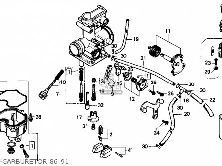 Honda XR250R 1986 (G) USA parts lists and schematics