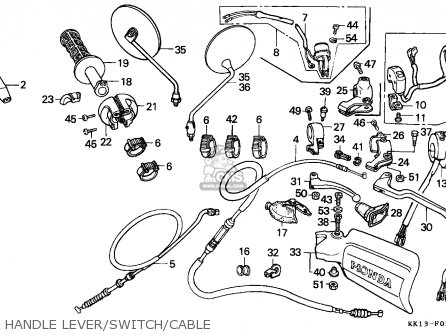 Honda XR250R 1990 (L) GENERAL EXPORT / KPH parts lists and schematics
