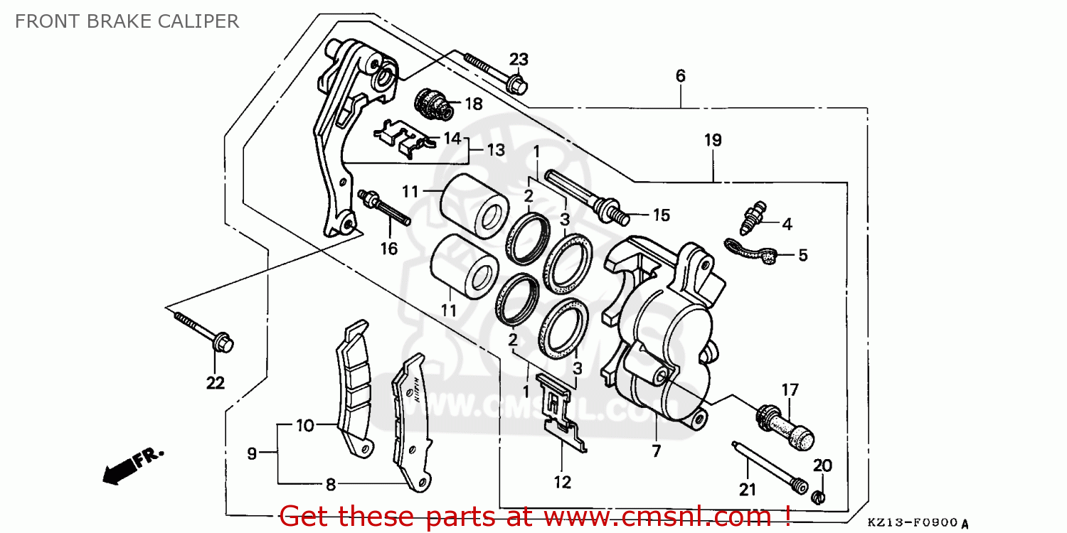 Honda XL 600 Rm Front And Rear Brake Pads Honda Honda XR250R 1984 (E ...