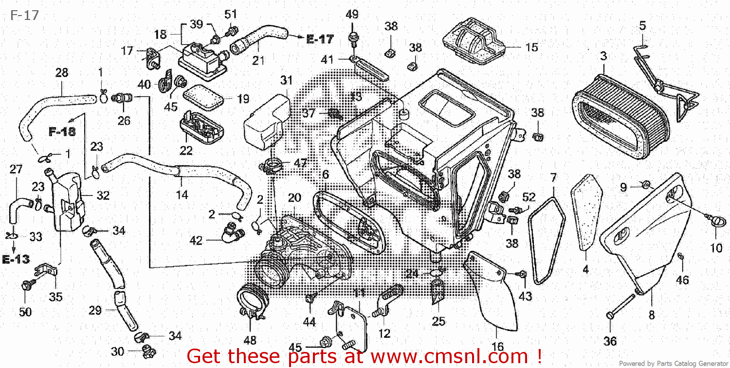 Honda XR400 2007 (7) JAPAN ND08-110 F-17 - buy F-17 spares online